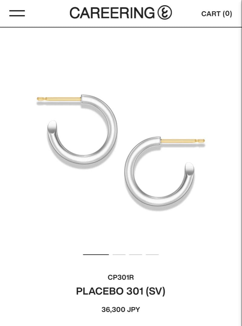 CAREERING キャリアリング　フープピアス　両耳用