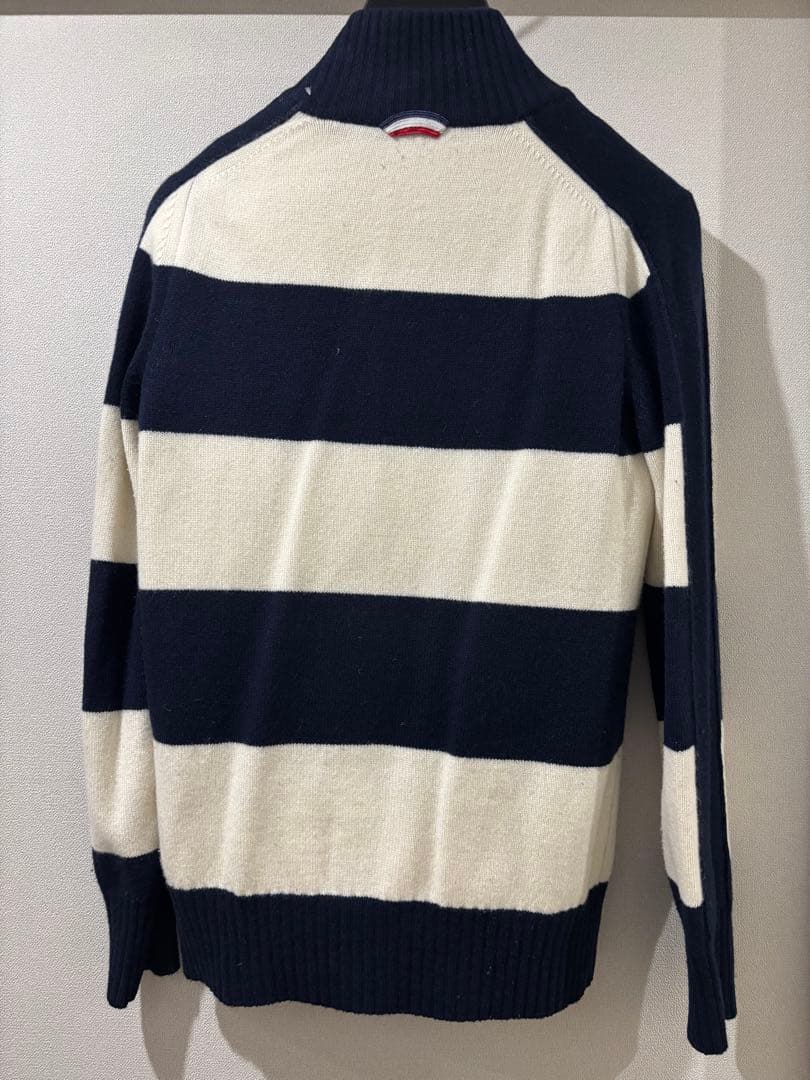 モンクレールガムブルー トムブラウン 2012AW ボーダーニット中綿入り