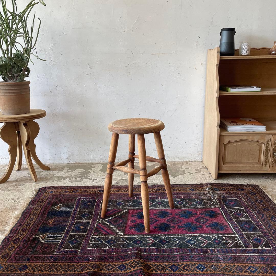 ヴィンテージ 　スツール　サイドテーブル ベッドサイドテーブル　　剥離