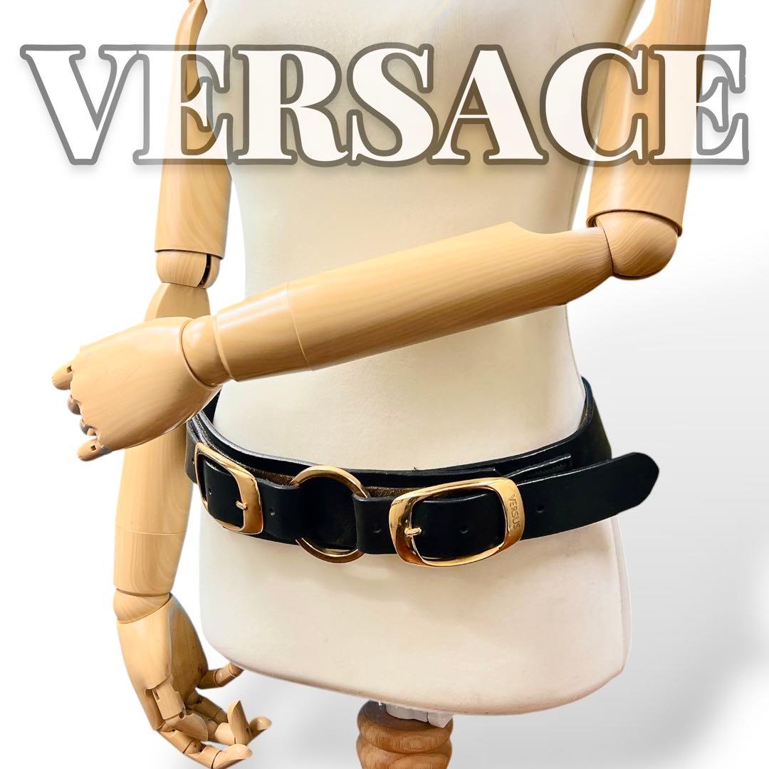 専用　VERSUS VERSACE 110/95 ブラック ベルト 7611