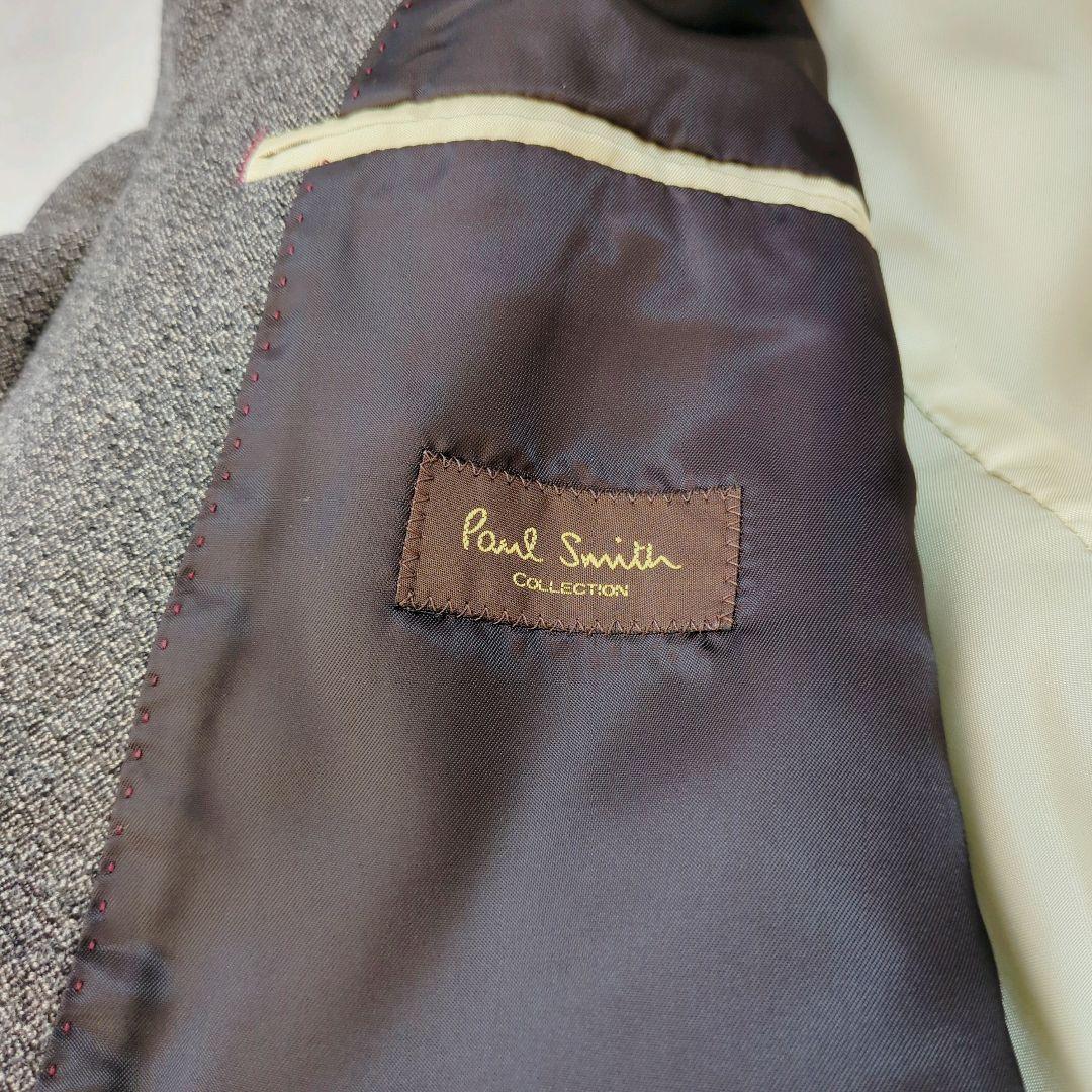 ポールスミスコレクションテーラードジャケットツイード異素材ドッキング L グレー