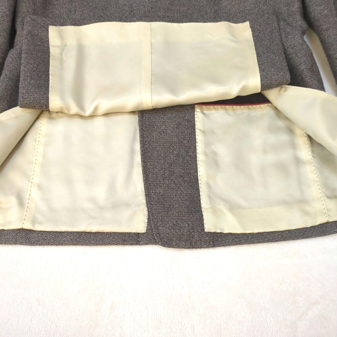 ポールスミスコレクションテーラードジャケットツイード異素材ドッキング L グレー