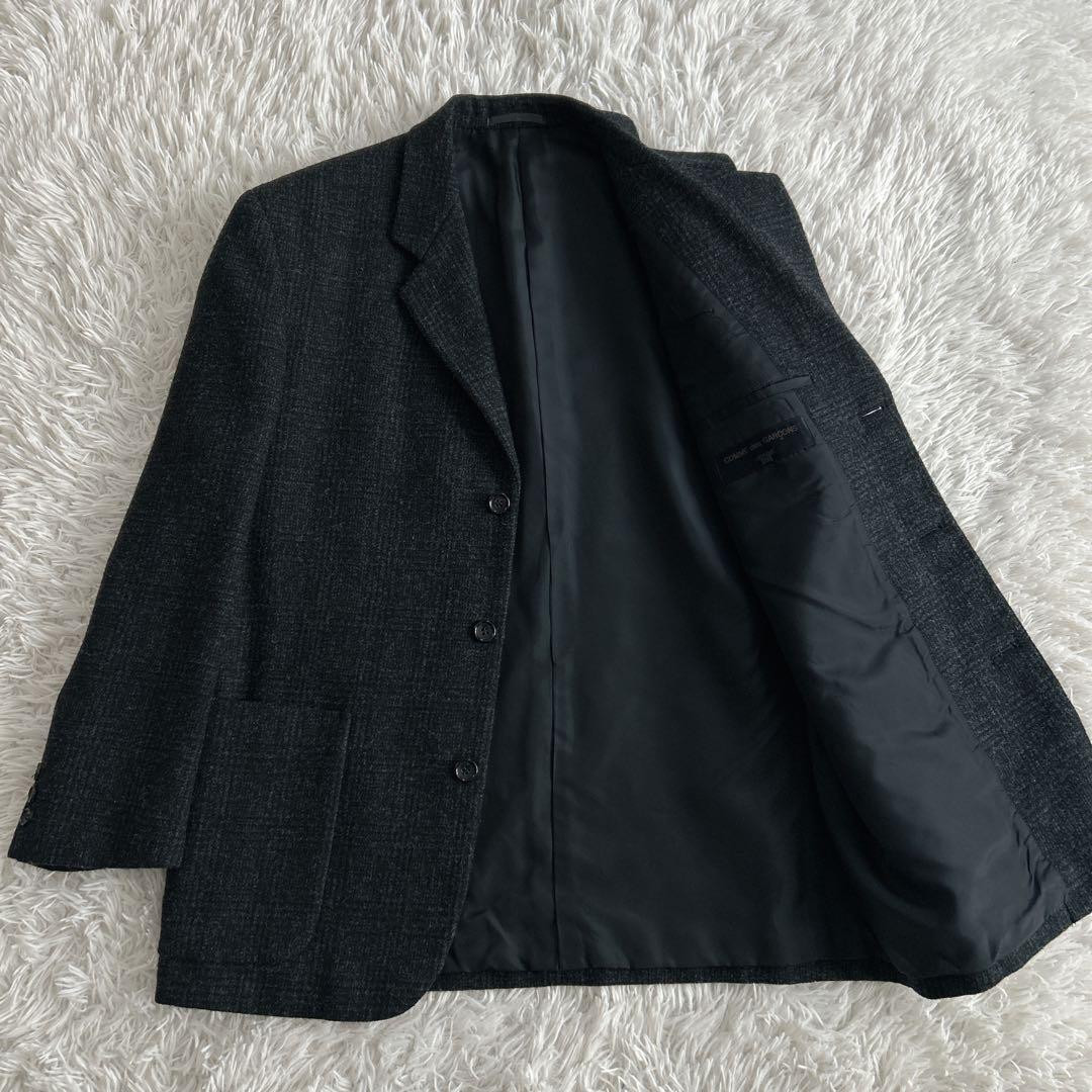 未使用級✨ コムデギャルソンオム 田中オム テーラードジャケット チェック 黒