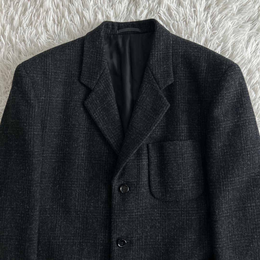 未使用級✨ コムデギャルソンオム 田中オム テーラードジャケット チェック 黒