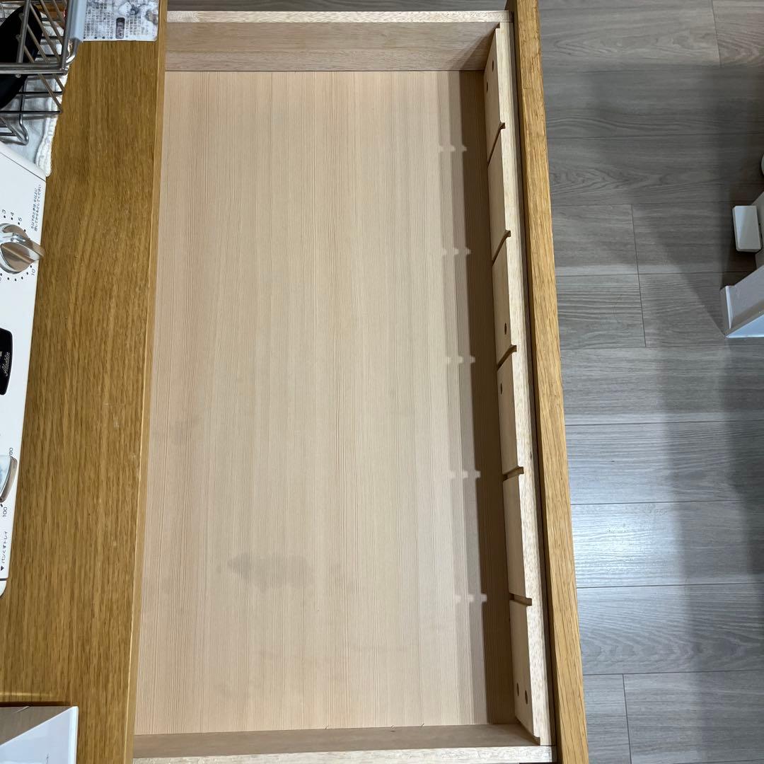 10月21日〜22日発送 無印良品 木製カップボード・幅120cm・オーク材