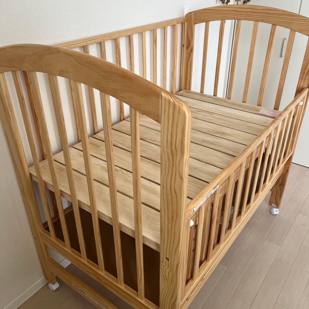 KATOJI カトージ　ハイポジションベビーベッド　レギュラーサイズ