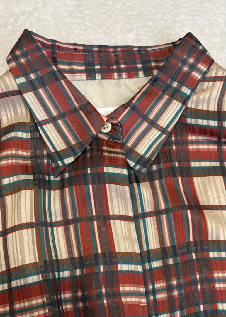 AMERI 夏帆さん着用　チェック　フレア　ロングワンピース　長袖　アメリ