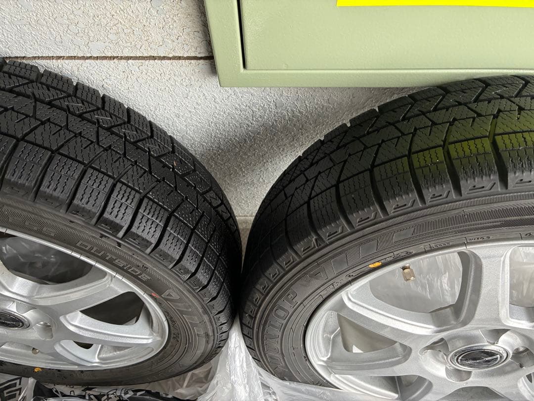 DUNLOP WM03 155/65R14 2022年製 スタッドレスホイール付