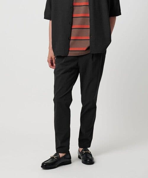 未使用級★BY 360 MASTER　1プリーツ　テーパードイージーパンツ　黒