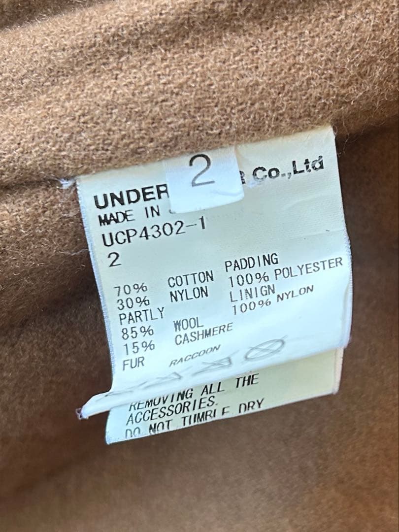 undercover転写プリントウール切替モッズコートウィリアムブレイク　2