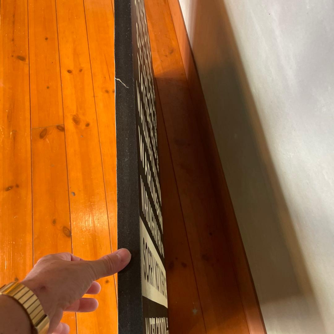 バス停 行き先表示板 木製 黒白