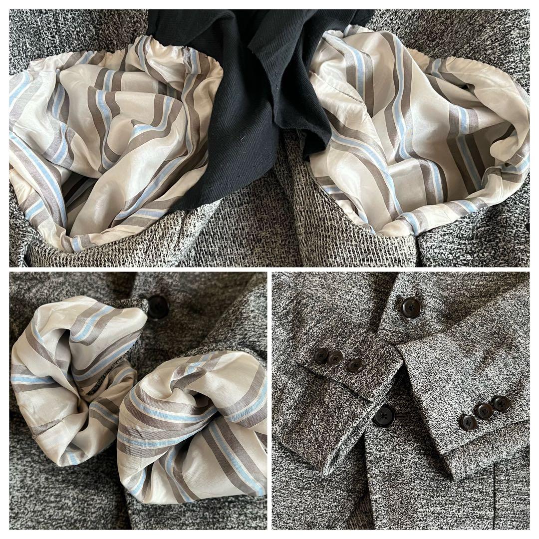 TITO ALLEGRETTO 灰色 ジャケット メランジ ウールコットン M