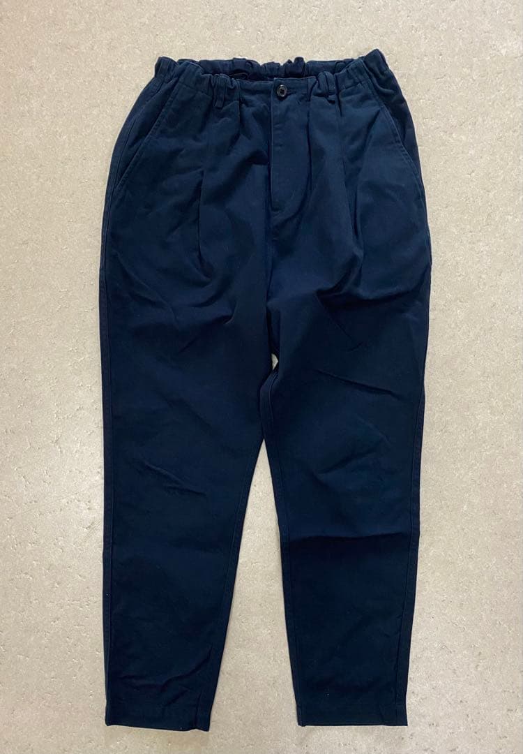 ゴーシュ カツラギ テーパード スリムイージー パンツ ネイビー