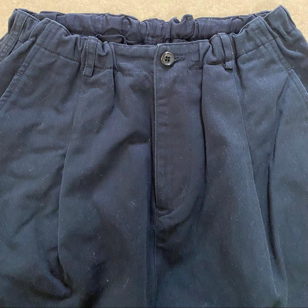 ゴーシュ カツラギ テーパード スリムイージー パンツ ネイビー