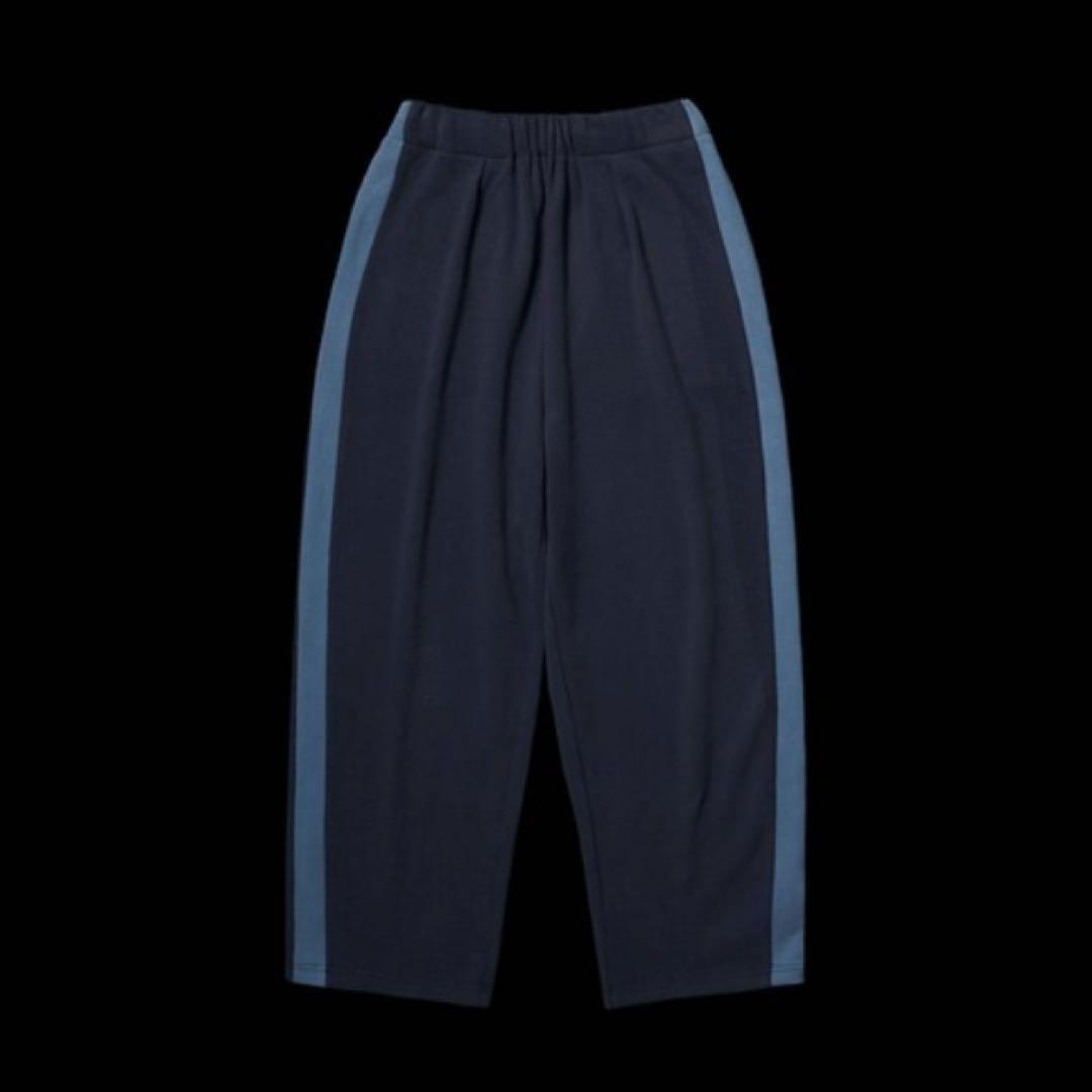 papier Prime line pants /navy×blue