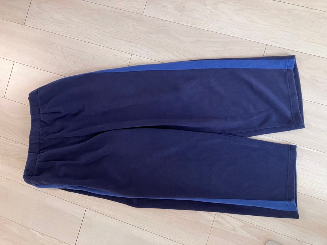 papier Prime line pants /navy×blue