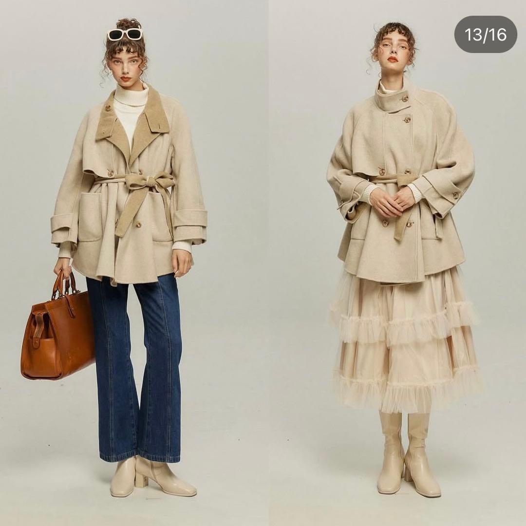 タグ付　tnewties 2WAYコート　リバーシブル　また冷凍食品を食べるの？