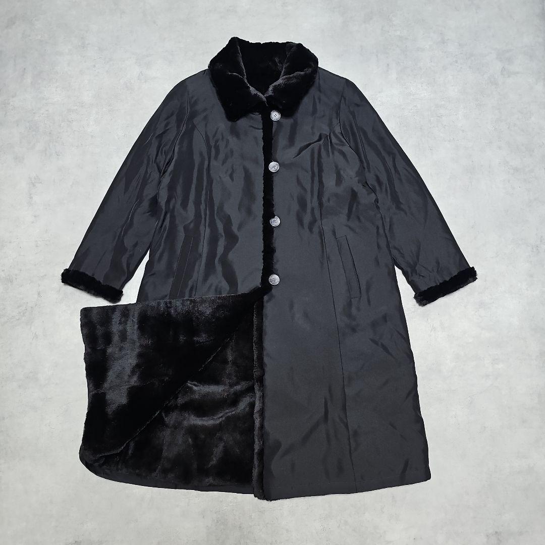 ロングファーコート 毛皮 シルク ウィーゼル リバーシブル KBfur 高級