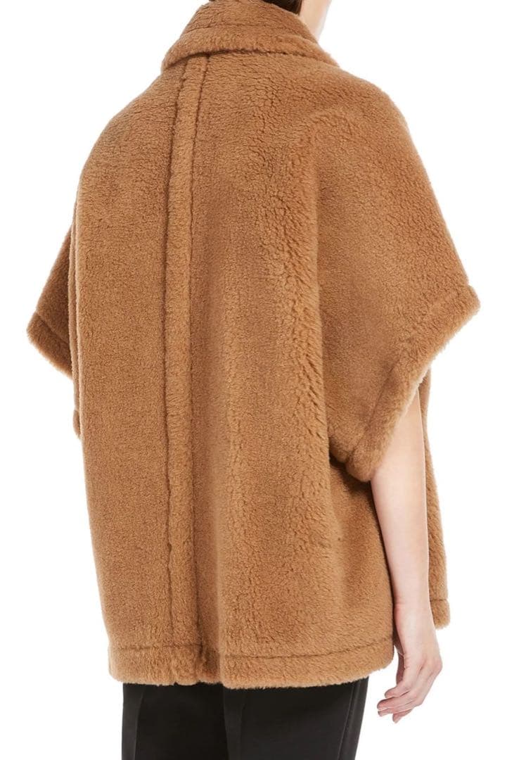 【新品鑑定付】MAX MARA TEBE テディベア ケープ キャメル