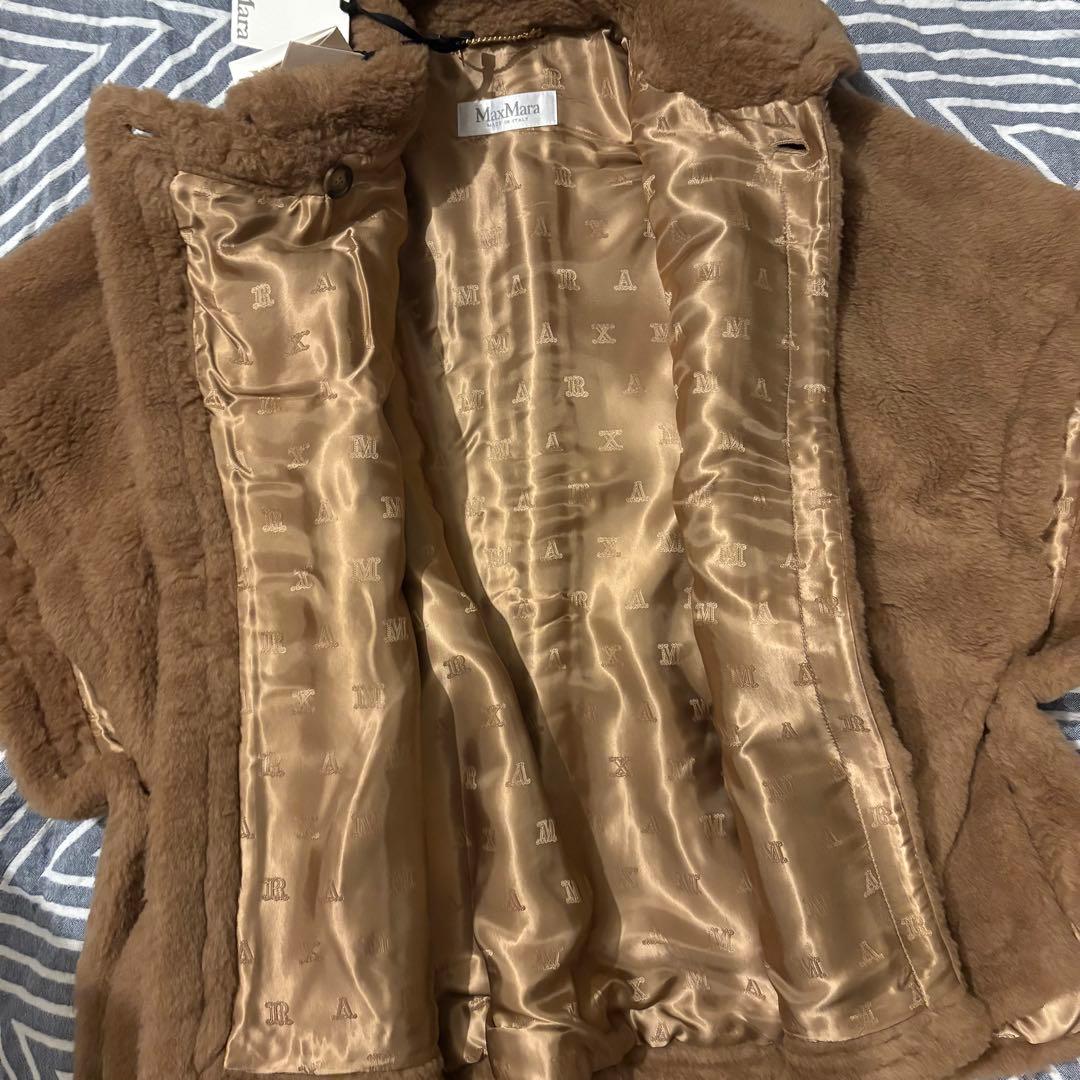 【新品鑑定付】MAX MARA TEBE テディベア ケープ キャメル