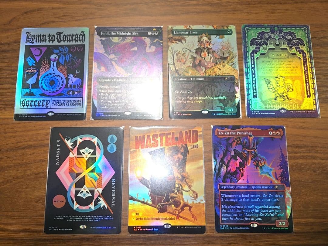 7枚セット■ボーダーレス　FOIL■ラノワールのエルフ　死者の原野　不毛の大地