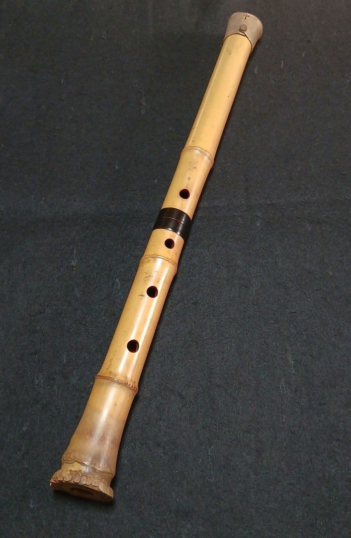 た*ん様 和楽器　尺八　本体 銘有　竹製 5穴　縦笛　和楽