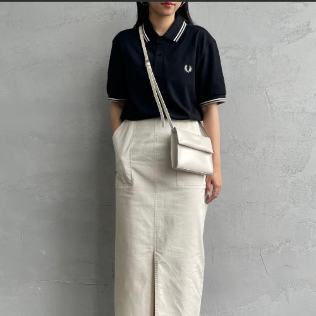 FRED PERRY ツインティップライン ワンポイントロゴ刺繍ポロシャツ