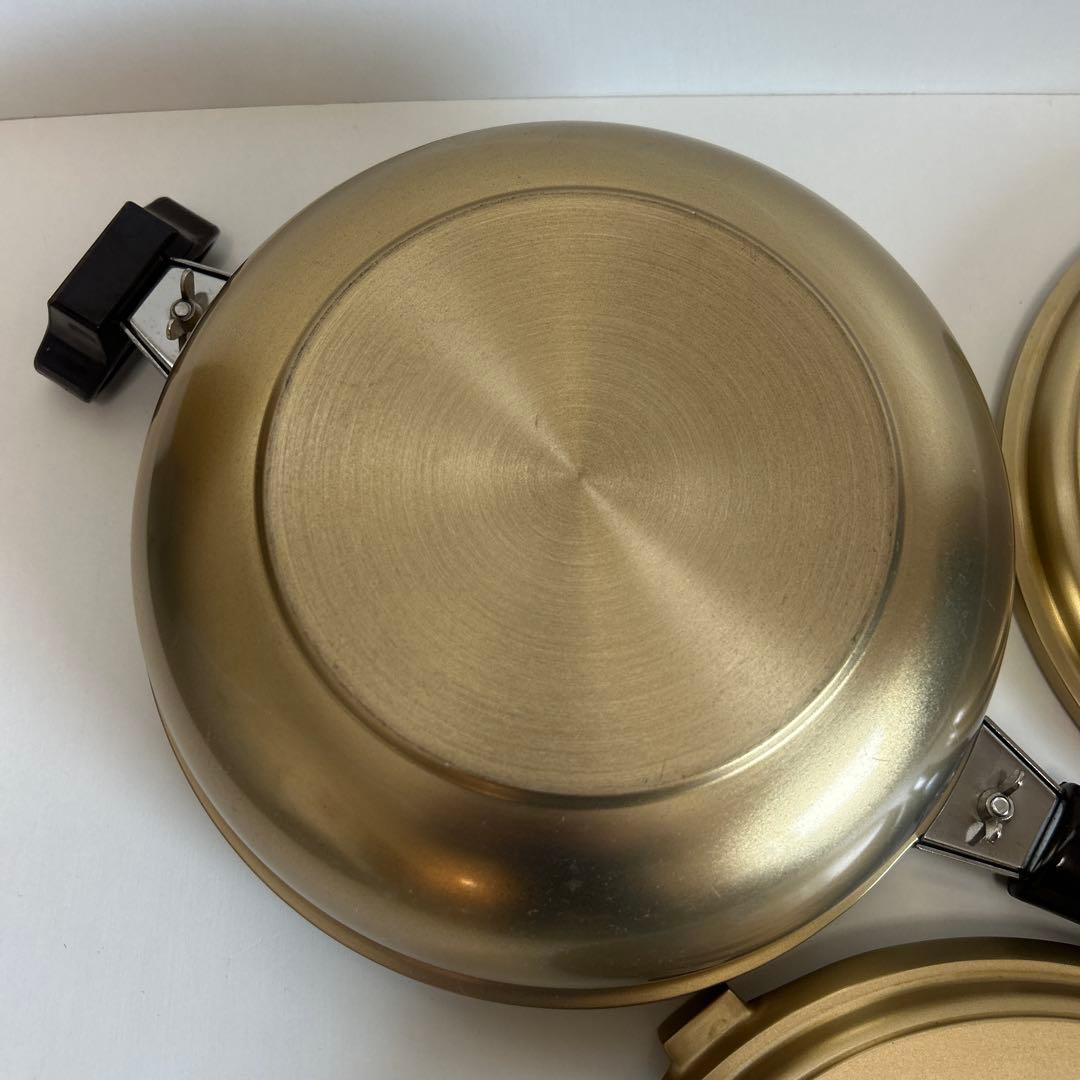 最高級　しばのキッチン　ゴールド　6点セットガラス蓋セット