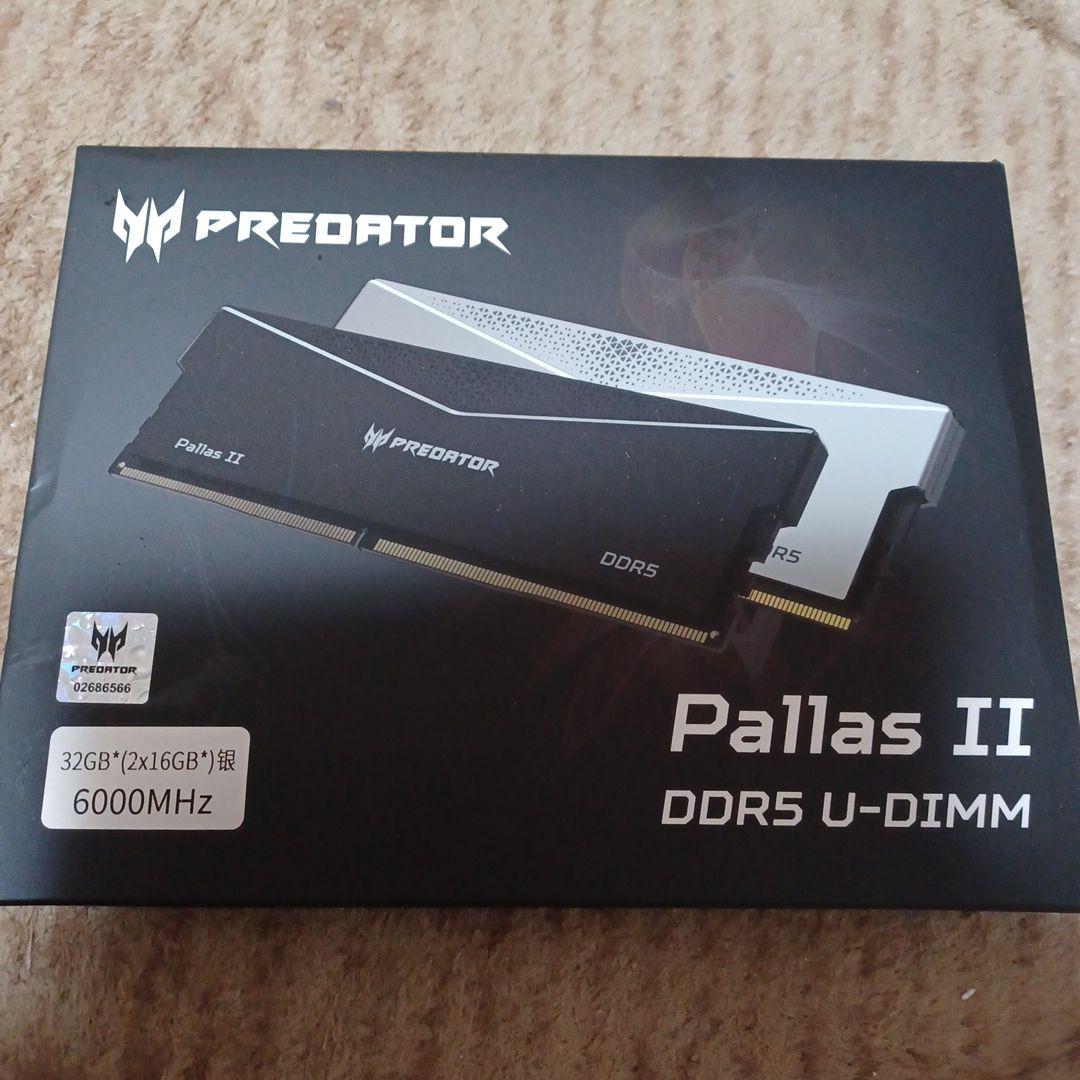 【新品】Acer Predator Pallas II 6000MHz 32GB