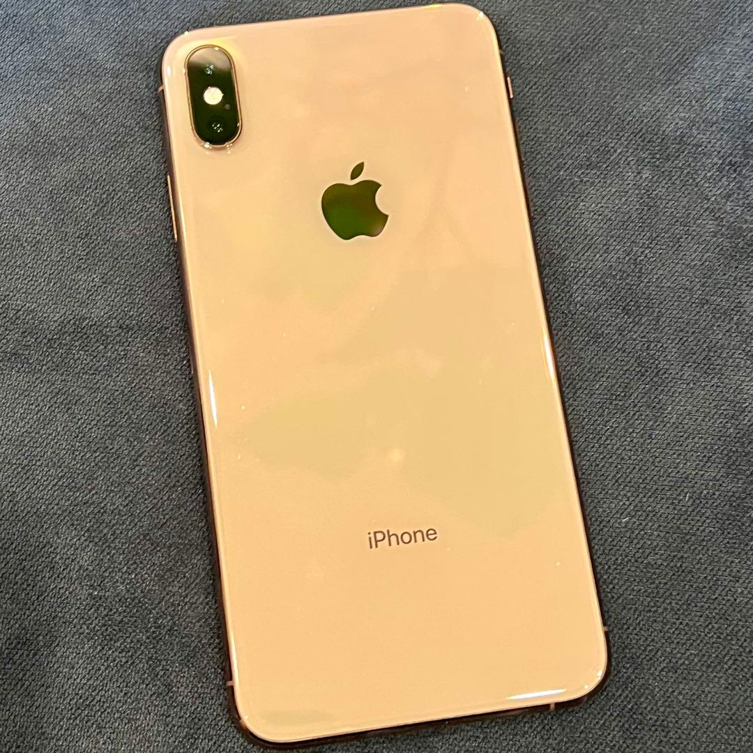 Apple iPhone Xs MAX ピンクゴールド 画面にひびあり