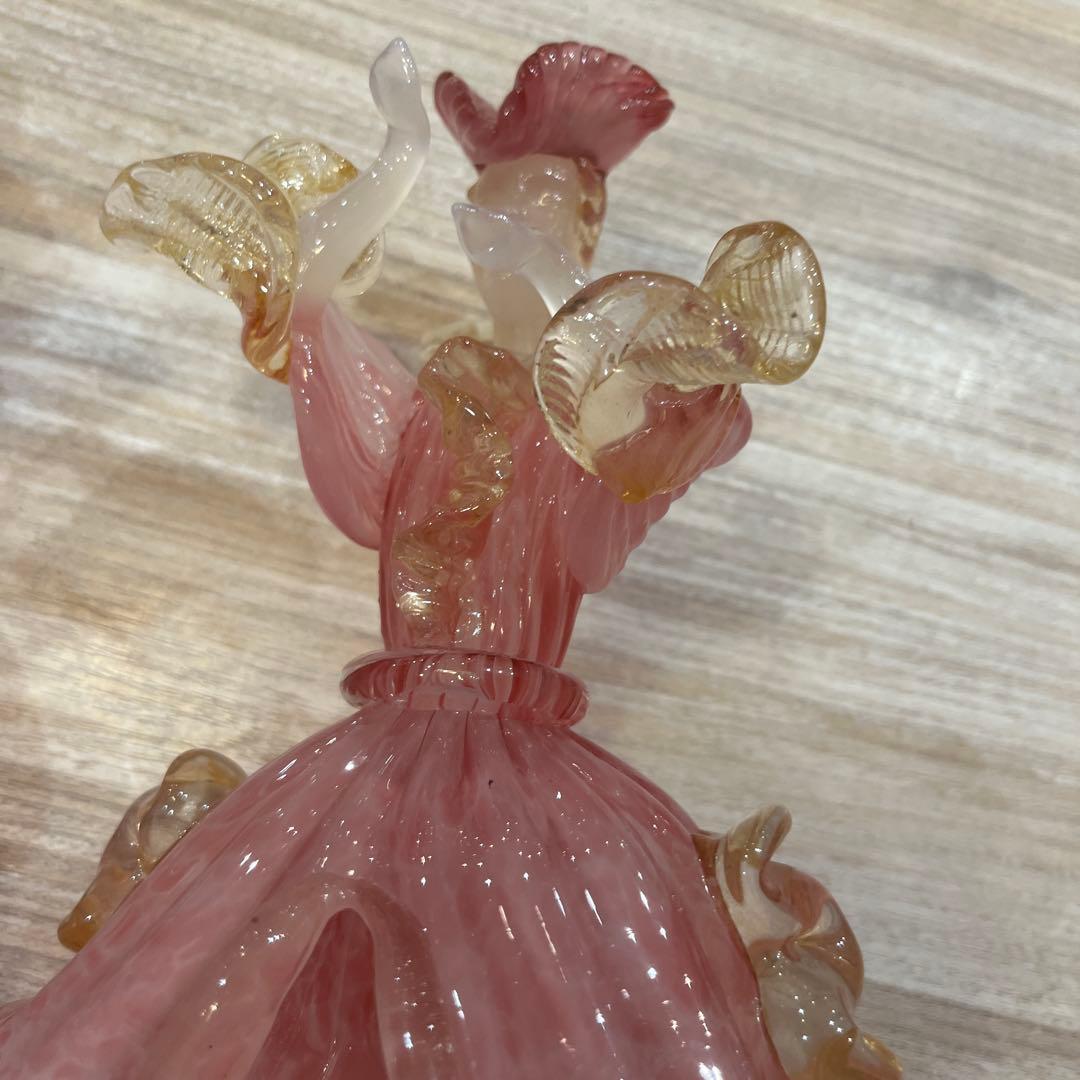 MURANOムラーノベネチアドールペアベネチアンガラス置物人形