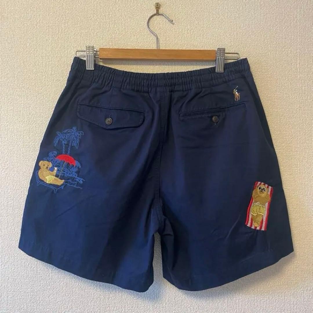 ほぼ未使用　Ralph Lauren ショートパンツ　ポロベア ポニー ネイビー