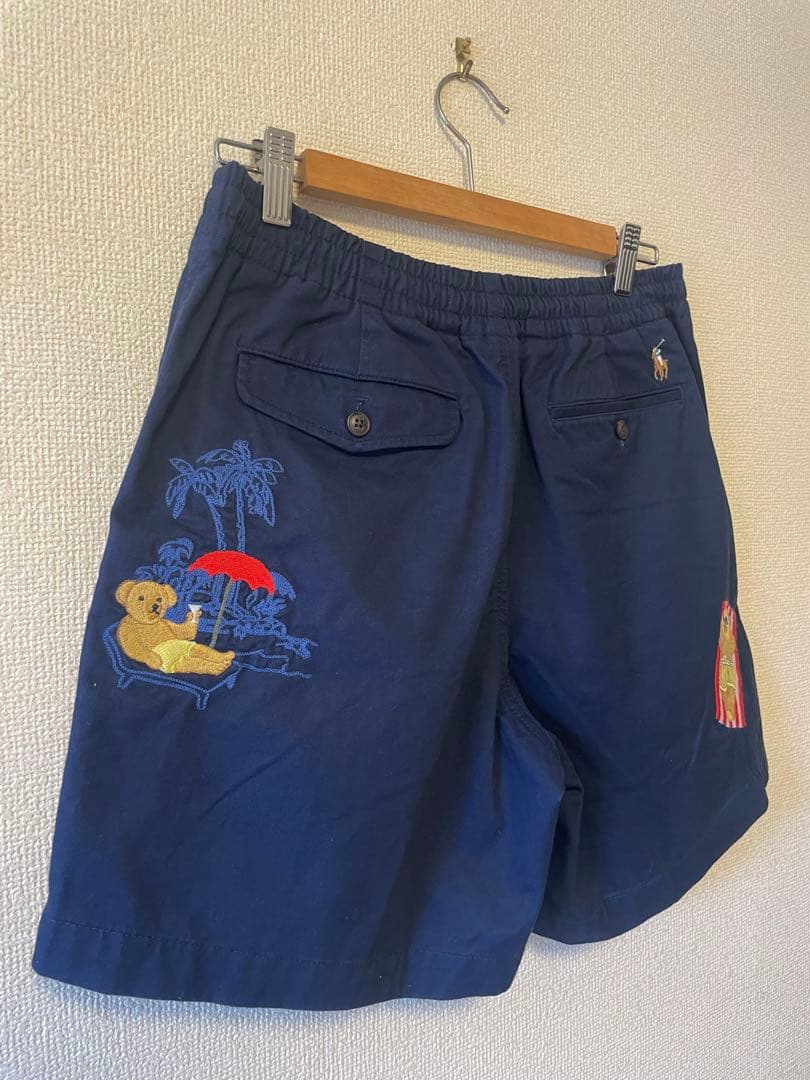 ほぼ未使用　Ralph Lauren ショートパンツ　ポロベア ポニー ネイビー