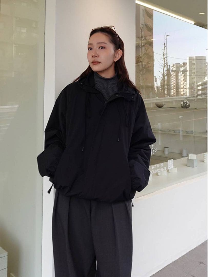 TODAYFUL フーディパフジャケット　ブラック　36