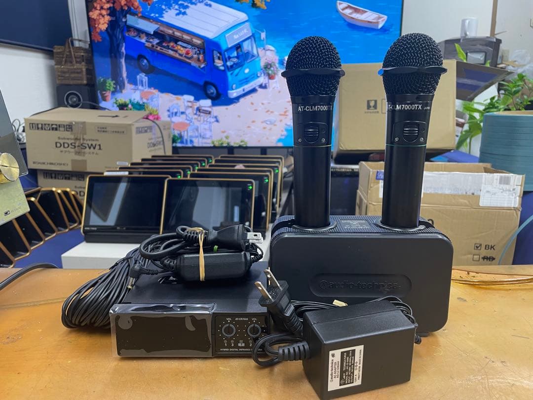 オーディオテクニカ製赤外線ワイヤレスマイクセットCR7000+CLM7000