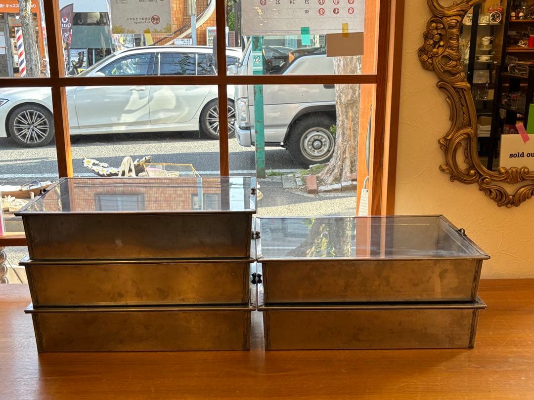 駄菓子ケース 5点まとめて　ガラス　 菓子ケース ブリキ 保存容器 コレクション