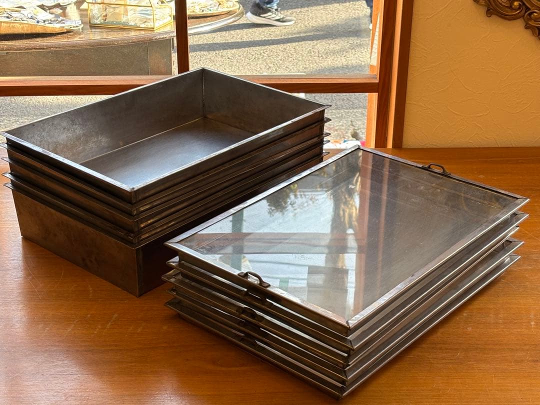 駄菓子ケース 5点まとめて　ガラス　 菓子ケース ブリキ 保存容器 コレクション