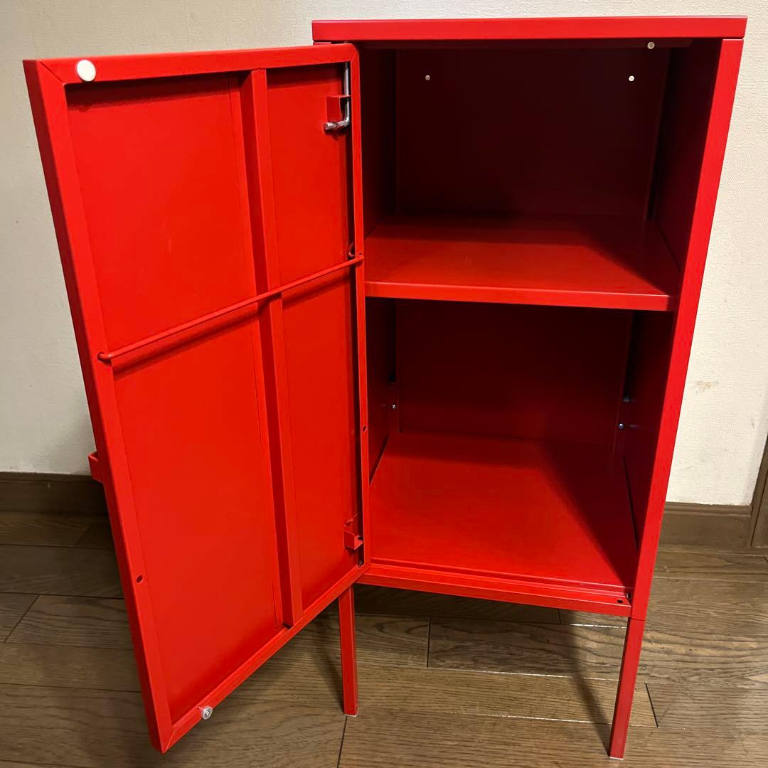 IKEA キャビネット LIXHULT リックスフルト 廃盤　　レッド　赤