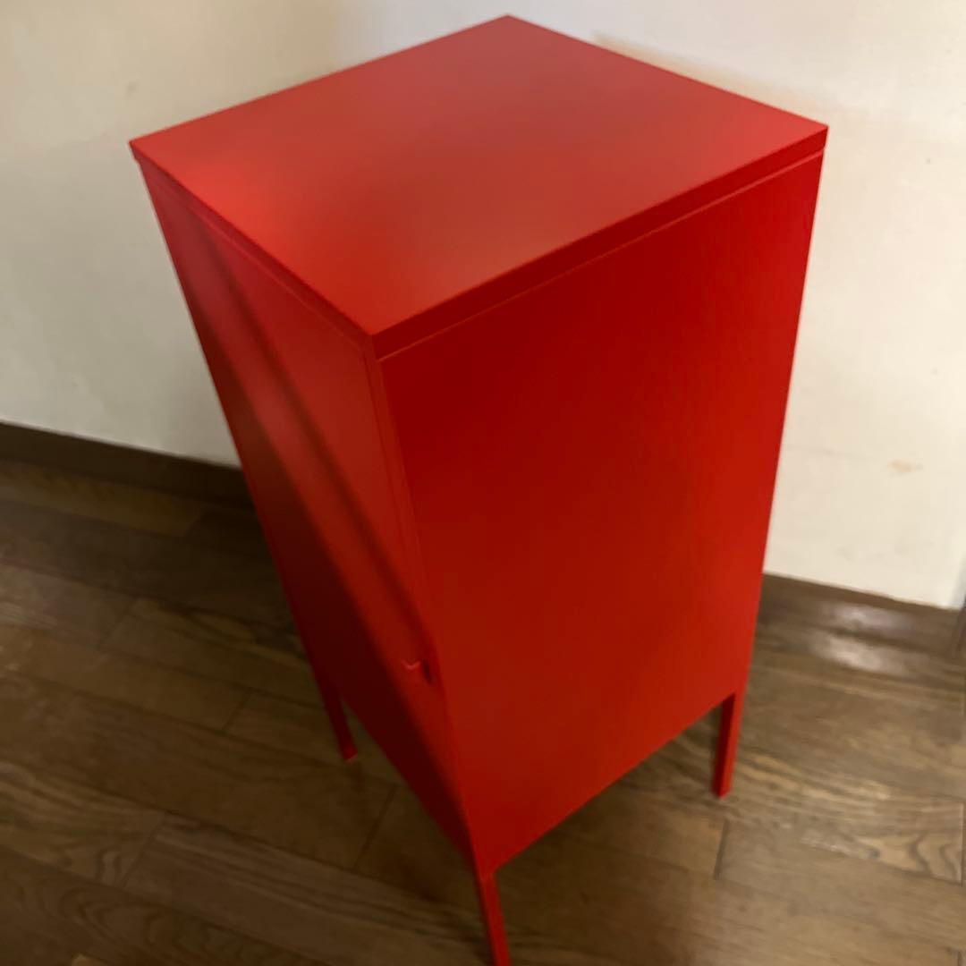 IKEA キャビネット LIXHULT リックスフルト 廃盤　　レッド　赤