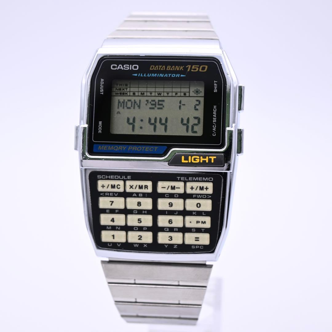 CASIO データバンク DBC-1500 デジタル腕時計 新品電池 稼働品