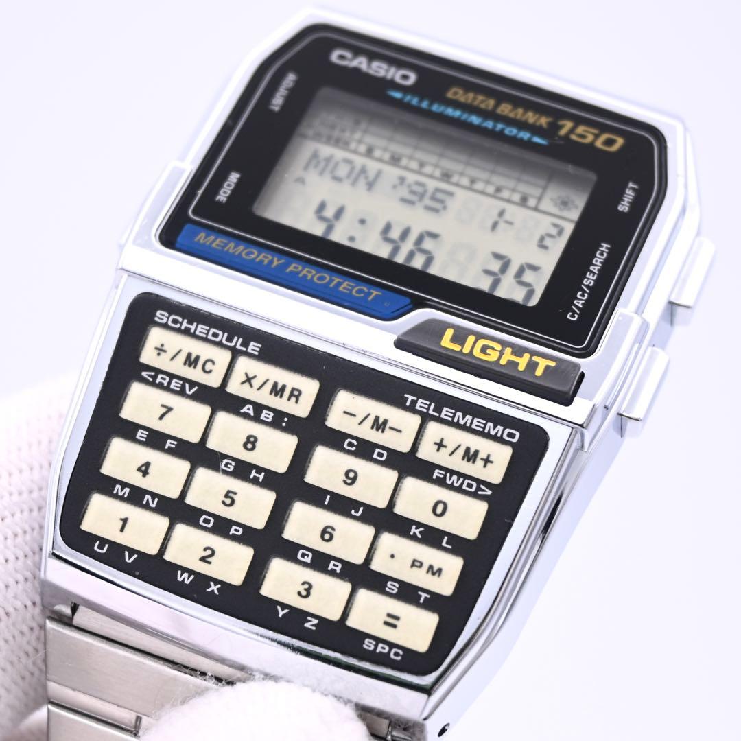 CASIO データバンク DBC-1500 デジタル腕時計 新品電池 稼働品