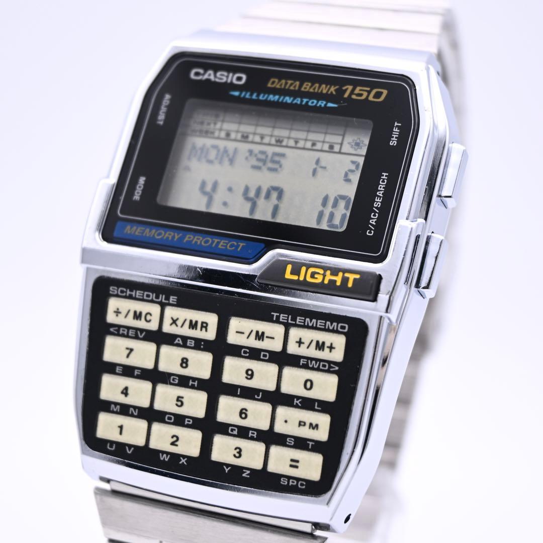 CASIO データバンク DBC-1500 デジタル腕時計 新品電池 稼働品