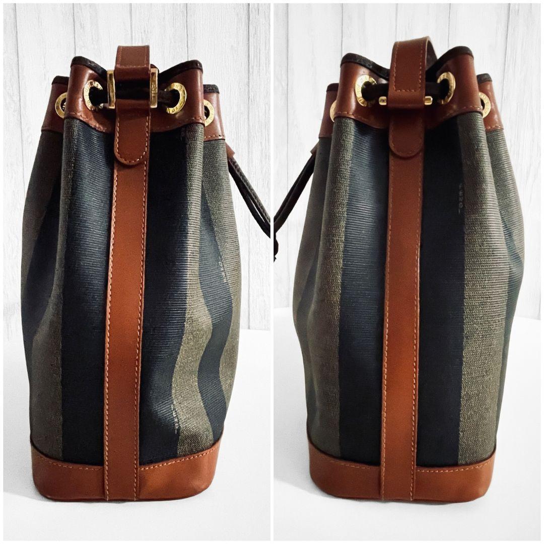 FENDI フェンディ ペカン ポーチ付き ショルダーバッグ 巾着 ゴールド金具