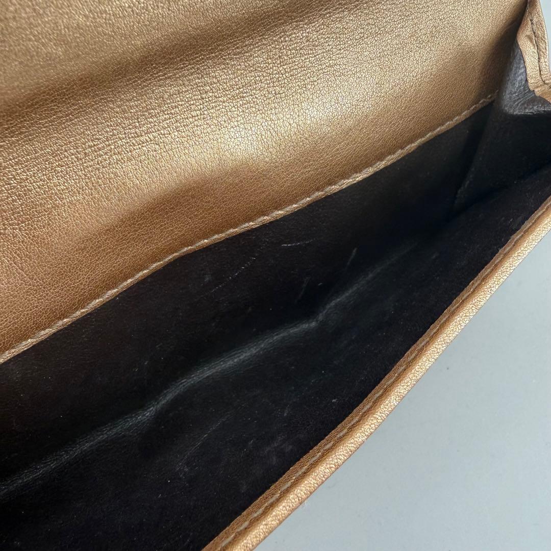 Gucci GGパターン 長財布 ベージュ/ゴールド