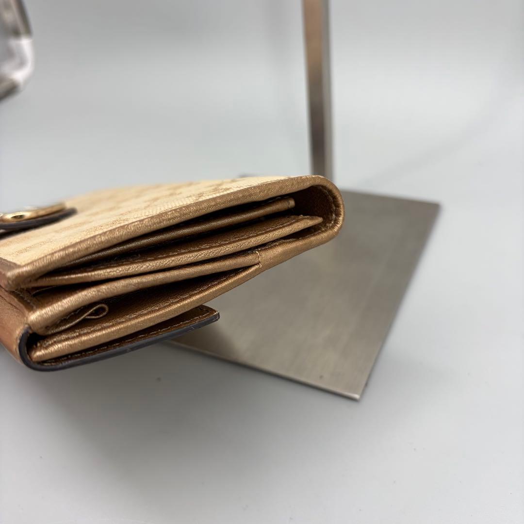 Gucci GGパターン 長財布 ベージュ/ゴールド