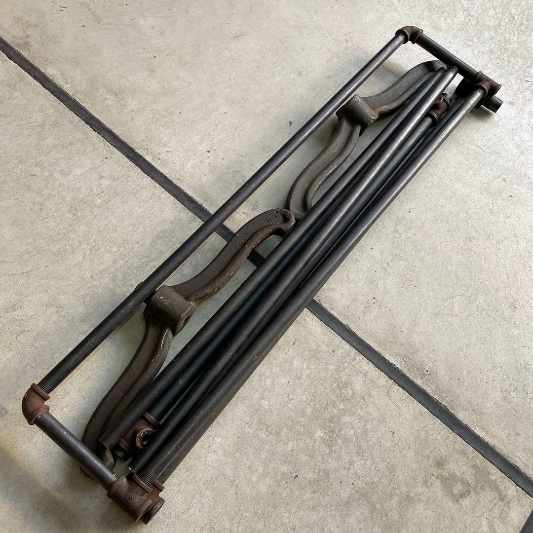 インダストリアル 鉄製 アイアン 配管パイプ ハンガーラック 無骨 シャビー