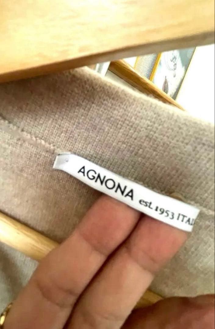 アニオナAGNONA カシミアニットジャケットコート未使用に近い