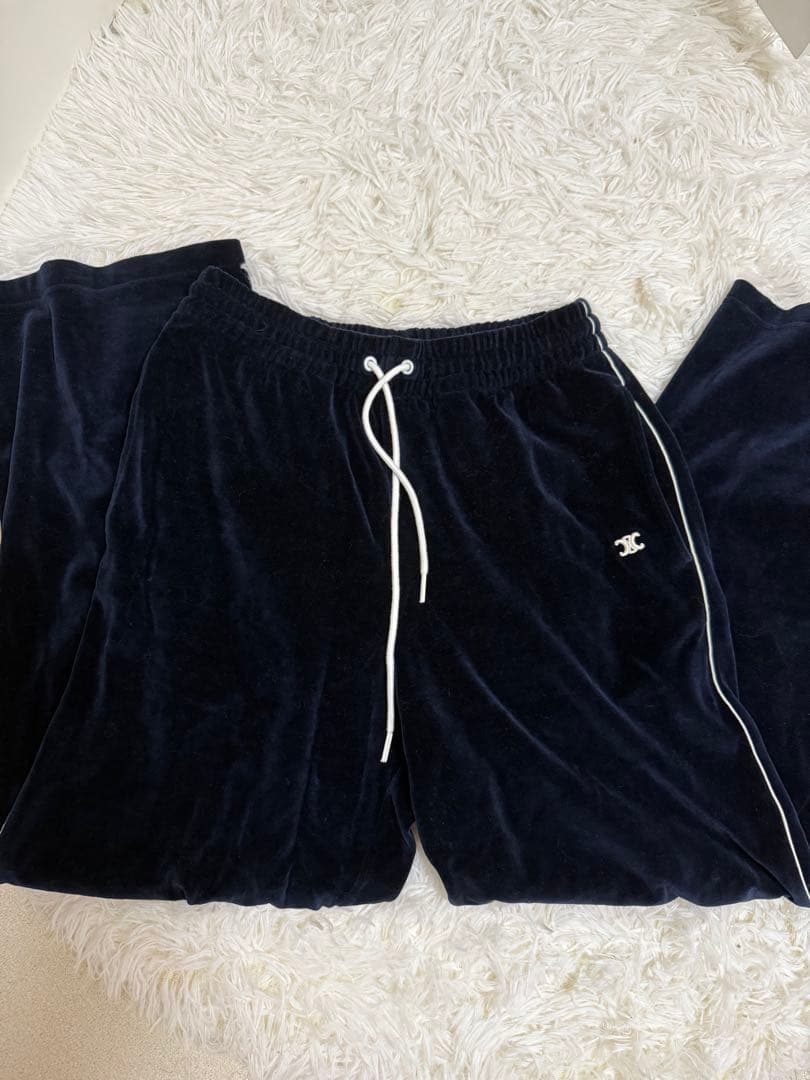 CELINE セリーヌ ベロア ベルベット パンツ スウェット