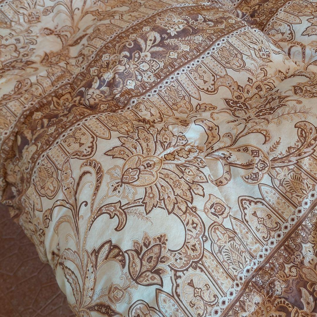 羽毛掛け布団 中古 190cm x 210cm ブラウン