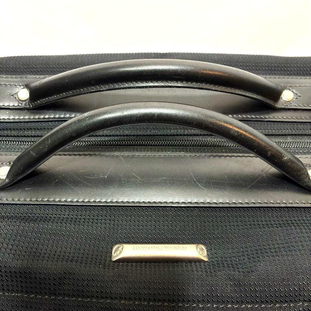 HUNTING WORLD 大容量 2way ビジネスバッグ イタリア製 黒